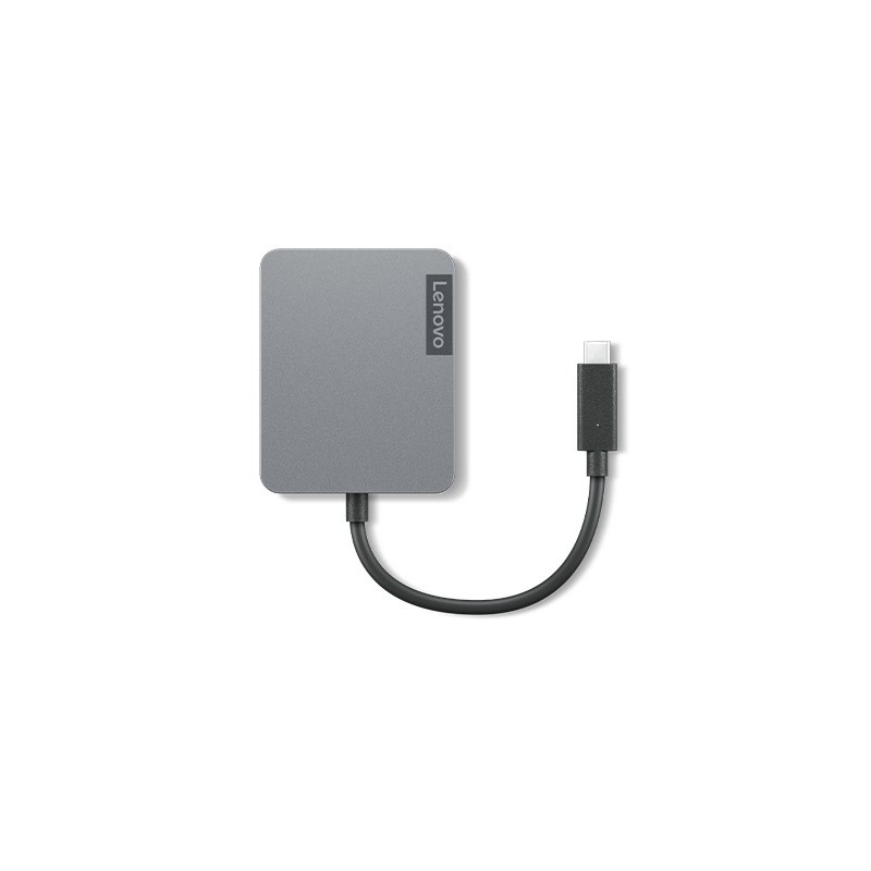 Lenovo 4X91A30366 station d'accueil Avec fil USB 2.0 Type-C Gris