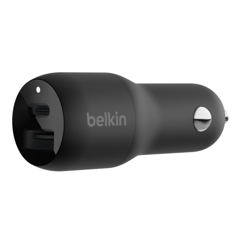 Belkin CCB004BTBK chargeur d'appareils mobiles Smartphone, Tablette Noir Allume-cigare, USB Charge rapide Intérieure, Extérieure