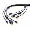 Neomounts KVM Switch cable, PS 2 câble kvm Noir 5 m