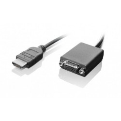 Lenovo HDMI   VGA 0,2 m Noir