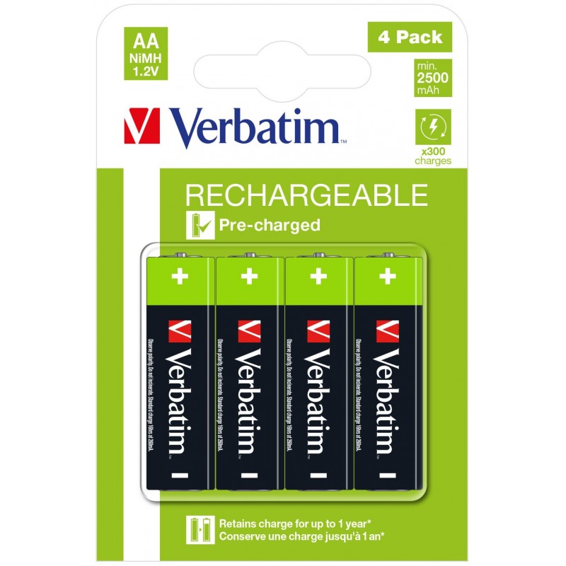 Verbatim 49517 pile domestique Batterie rechargeable AA Hybrides nickel-métal (NiMH)