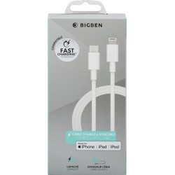 Bigben Connected CABMFIC2MW câble Lightning 2 m Blanc