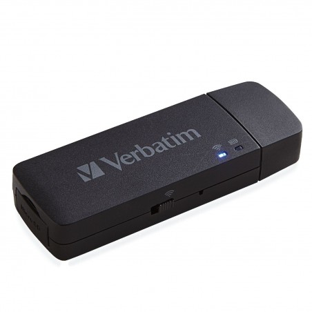 Verbatim MediaShare Mini lecteur de carte mémoire USB 2.0 Wi-Fi Noir