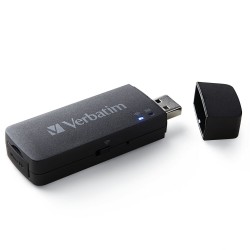 Verbatim MediaShare Mini lecteur de carte mémoire USB 2.0 Wi-Fi Noir