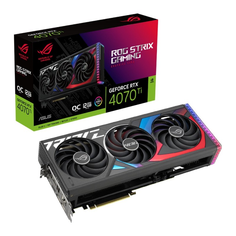 ASUS ROG -STRIX-RTX4070TI-O12G-GAMING NVIDIA GeForce RTX 4070 Ti 12 Go GDDR6X