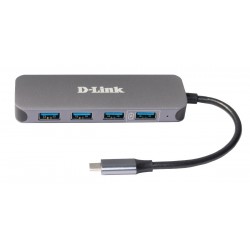 D-Link Hub USB-C vers 4 ports USB 3.0 avec alimentation DUB-2340