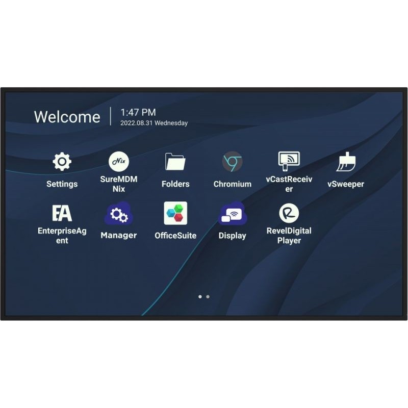 Viewsonic CDE9830 affichage de messages 2,49 m (98") Wifi 500 cd m² 4K Ultra HD Noir Écran tactile Intégré dans le processeur