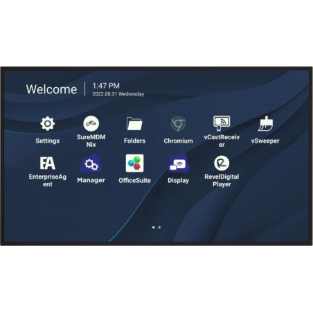 Viewsonic CDE9830 affichage de messages 2,49 m (98") Wifi 500 cd m² 4K Ultra HD Noir Écran tactile Intégré dans le processeur