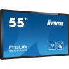 iiyama T5562AS-B1 affichage de messages Écran plat interactif 138,7 cm (54.6") VA 500 cd m² 4K Ultra HD Noir Écran tactile