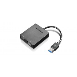 Lenovo Universal USB 3.0 to VGA HDMI adaptateur graphique USB Noir