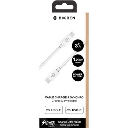 BIG BEN CBLCC1M2RW câble USB 1,2 m USB C Blanc