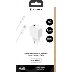 BIG BEN CS3AACBLACRW chargeur d'appareils mobiles Smartphone Blanc Secteur Intérieure