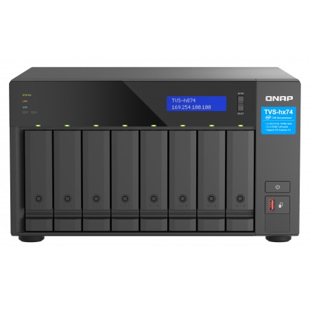 QNAP TVS-h874 NAS Tower Ethernet LAN Noir