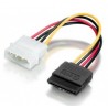 Uniformatic 52550 câble SATA 0,15 m SATA 15 broches Molex (4-pin) Noir, Blanc