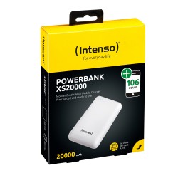 Intenso XS20000 Powerbank Zusatzakku LiPo 20000 mAh 7313552 Lithium Polymère (LiPo) Blanc