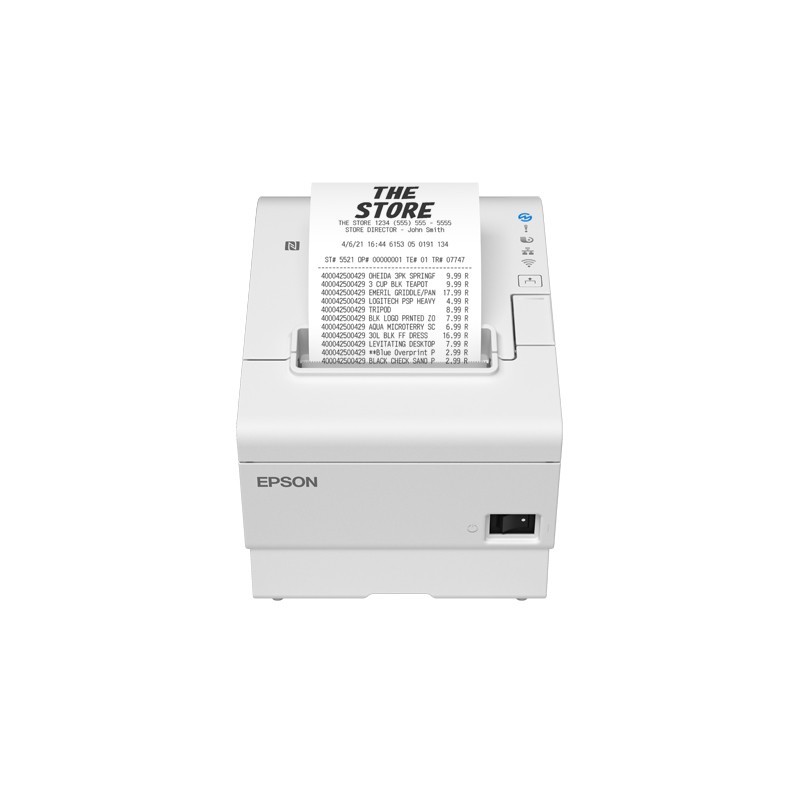 Epson TM-T88VII (111)  USB, Ethernet, Serial, PS, White