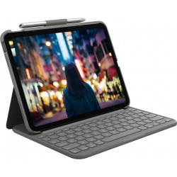 Logitech Slim Folio Gris Bluetooth AZERTY Français