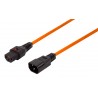 EFB Elektronik EK601OR.3 câble électrique Orange 3 m Coupleur C14 Coupleur C13