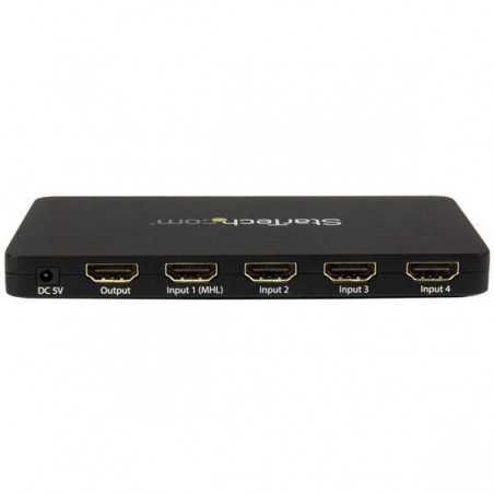 StarTech.com Switch HDMI automatique à 4 ports avec boîtier en aluminium et support MHL - Commutateur HDMI 4x1 - 4K 30Hz