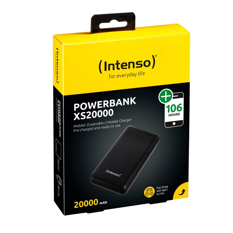 Intenso XS20000 Lithium Polymère (LiPo) 20000 mAh Noir