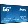 iiyama LH5551UHSB-B1 affichage de messages Écran plat interactif 137,2 cm (54") IPS 800 cd m² 4K Ultra HD Noir 24 7