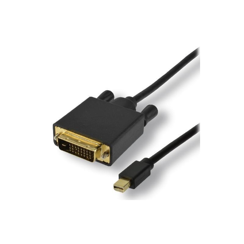 MCL MC293-1.5M câble vidéo et adaptateur 1,5 m Mini DisplayPort DVI-D Noir