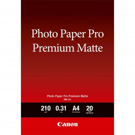 Canon Papier photo A4 Premium Mat PM-101 - 20 feuilles