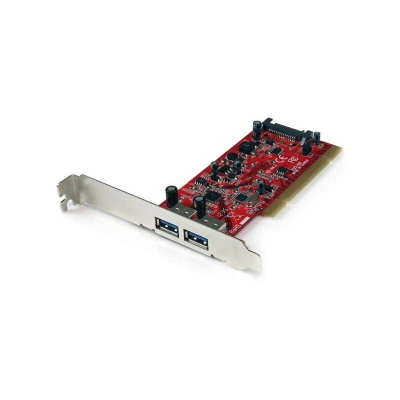 StarTech.com Carte PCI vers 2 ports USB 3.0 SuperSpeed - Alimentation SATA