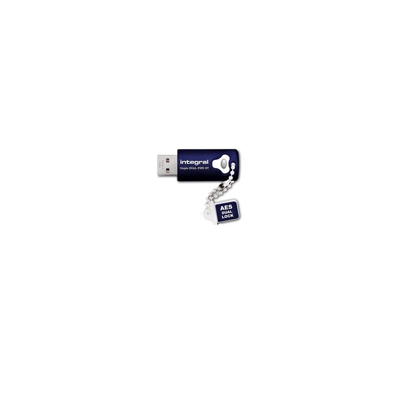 Integral 8GB Crypto Dual FIPS 197 Encrypted USB 3.0 lecteur USB flash 8 Go USB Type-A 3.2 Gen 1 (3.1 Gen 1) Bleu