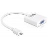 DeLOCK 65347 câble vidéo et adaptateur VGA (D-Sub) HDMI Type D (Micro) Blanc