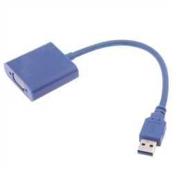 Uniformatic USB 2.0 VGA adaptateur graphique USB Bleu