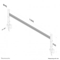 Neomounts barre de bureau ecran plat