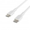 Belkin CAB003BT2MWH câble USB 2 m USB C Blanc