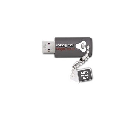 Integral 64GB Crypto Drive FIPS 197 Encrypted USB 3.0 lecteur USB flash 64 Go USB Type-A 3.2 Gen 1 (3.1 Gen 1) Gris