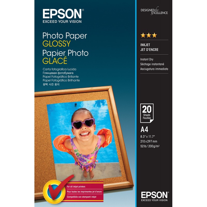 Epson Photo Paper Glossy - A4 - 20 Feuilles