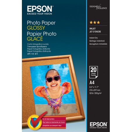 Epson Photo Paper Glossy - A4 - 20 Feuilles