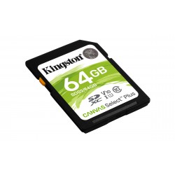 Kingston Technology Carte SDXC Canvas Select Plus 100R C10 UHS-I U1 V10 de 64 Go