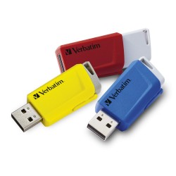 Verbatim Clé USB Store 'n Click 3 x 16 Go Rouge   Bleu   Jaune