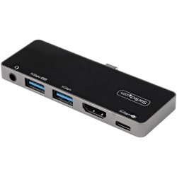 StarTech.com Adaptateur Multiport USB-C - USB-C vers 4K 60Hz HDMI 2.0 - Power Delivery Passthrough 100W - Hub USB 3.0 3 Ports -