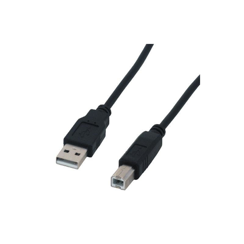 MCL USB 2.0 A B 2m câble USB USB A USB B Noir