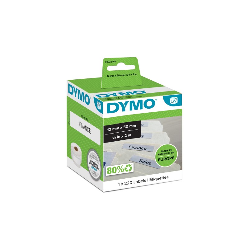 DYMO LW - Étiquettes pour dossiers suspendus - 12 x 50 mm - S0722460