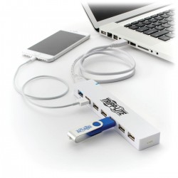 Tripp Lite U360-007C-2X3 hub & concentrateur USB 3.2 Gen 1 (3.1 Gen 1) Micro-B 5000 Mbit s Blanc