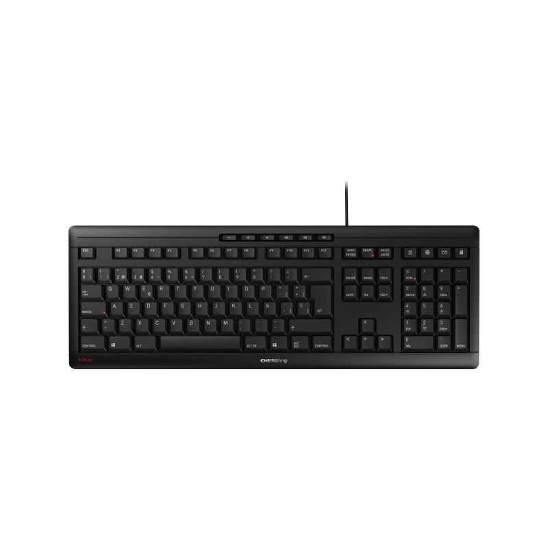 CHERRY STREAM clavier Universel USB QWERTY Espagnole Noir