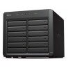 Synology DX1222 Boîtier de disques de stockage Boîtier disque dur SSD Noir 2.5 3.5"