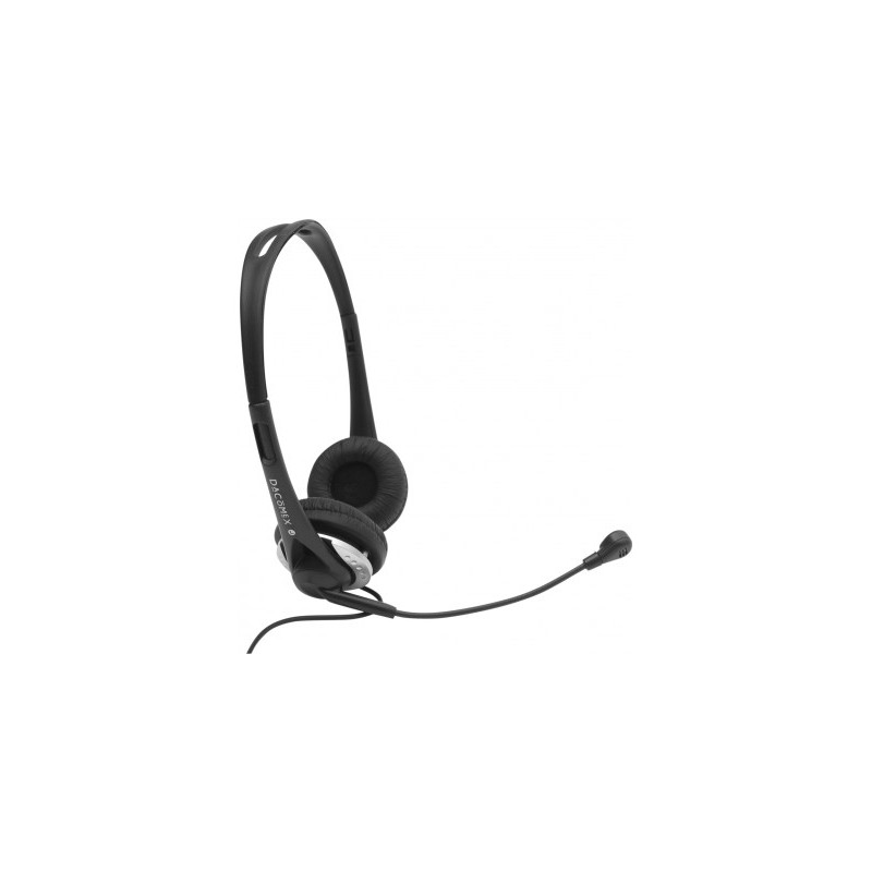 DACOMEX AH730 Casque-Micro Stereo Jack 3.5 mm noir/gris