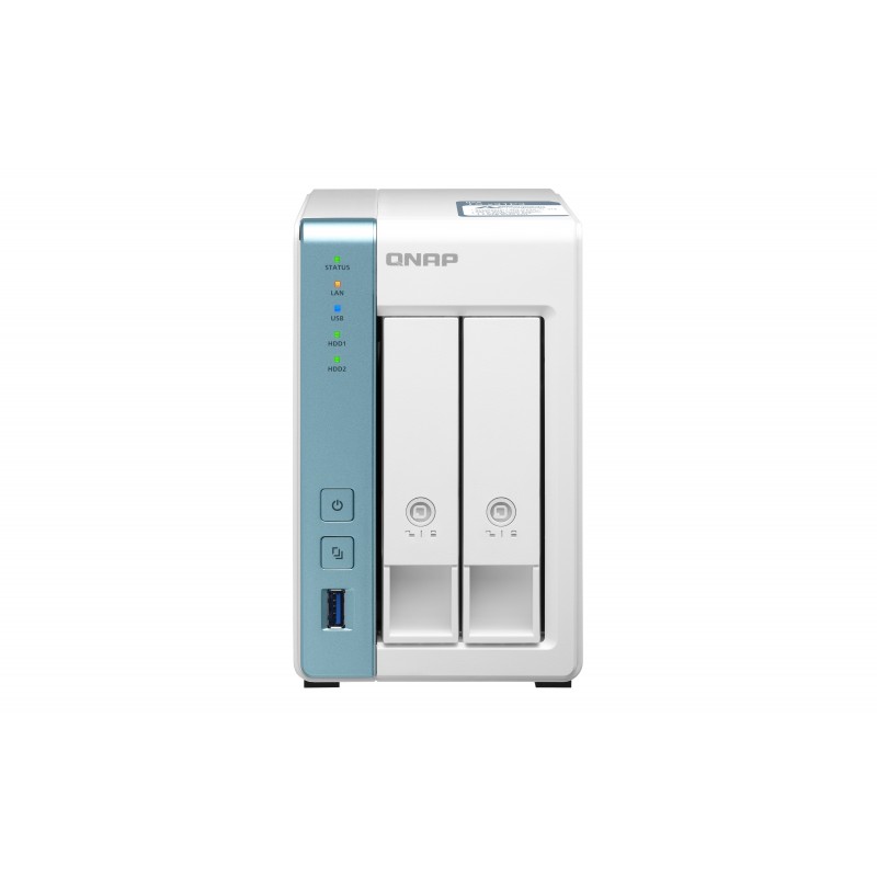 QNAP TS-233 serveur de stockage NAS Mini Tower Ethernet LAN Blanc Cortex-A55