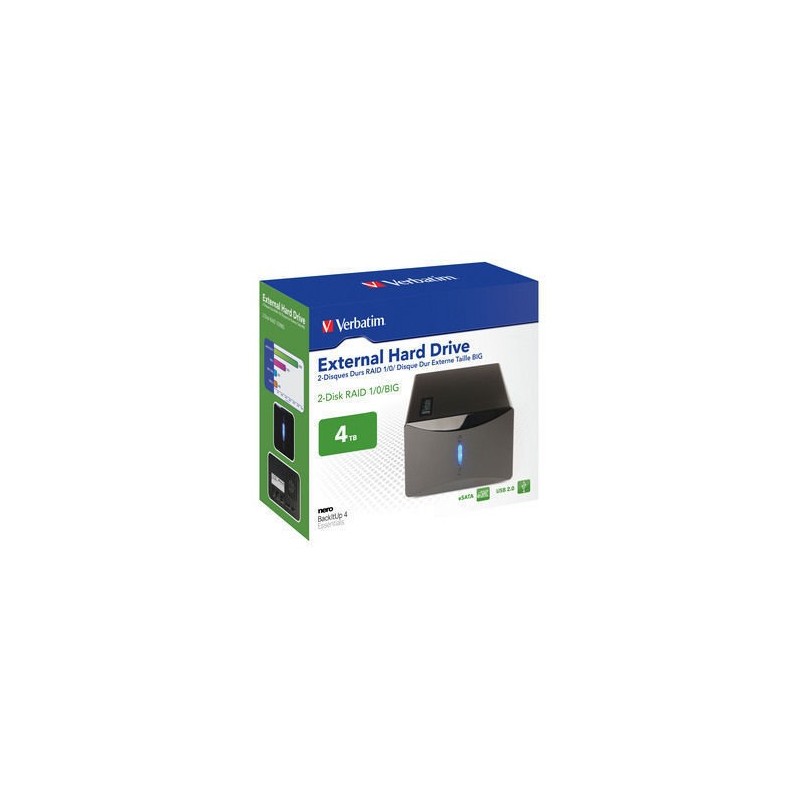 Verbatim 4TB RAID eSATA   USB 2.0 boîtier de disques