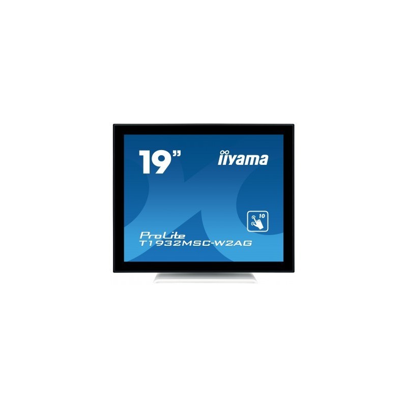 iiyama ProLite T1932MSC-W2AG écran plat de PC 48,3 cm (19") 1280 x 1024 pixels LED Écran tactile Noir, Blanc