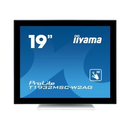 iiyama ProLite T1932MSC-W2AG écran plat de PC 48,3 cm (19") 1280 x 1024 pixels LED Écran tactile Noir, Blanc