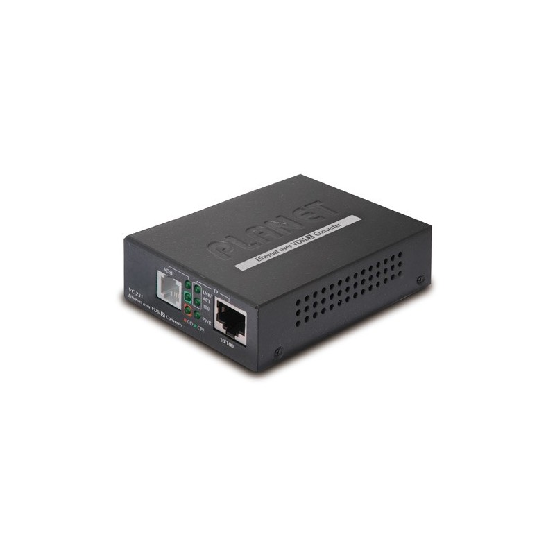 PLANET VC-231 convertisseur de support réseau 100 Mbit s Noir